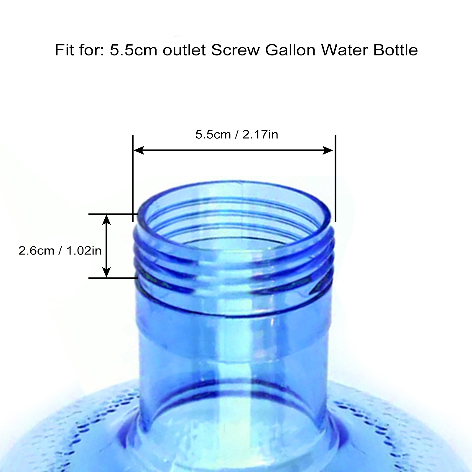 Spritzschutzverschlüsse Für Gallonen-wasserflaschen, 5er-pack – Blaue Kunststoff-ersatzverschlüsse (ø 5,5 Cm) – 5er-pack