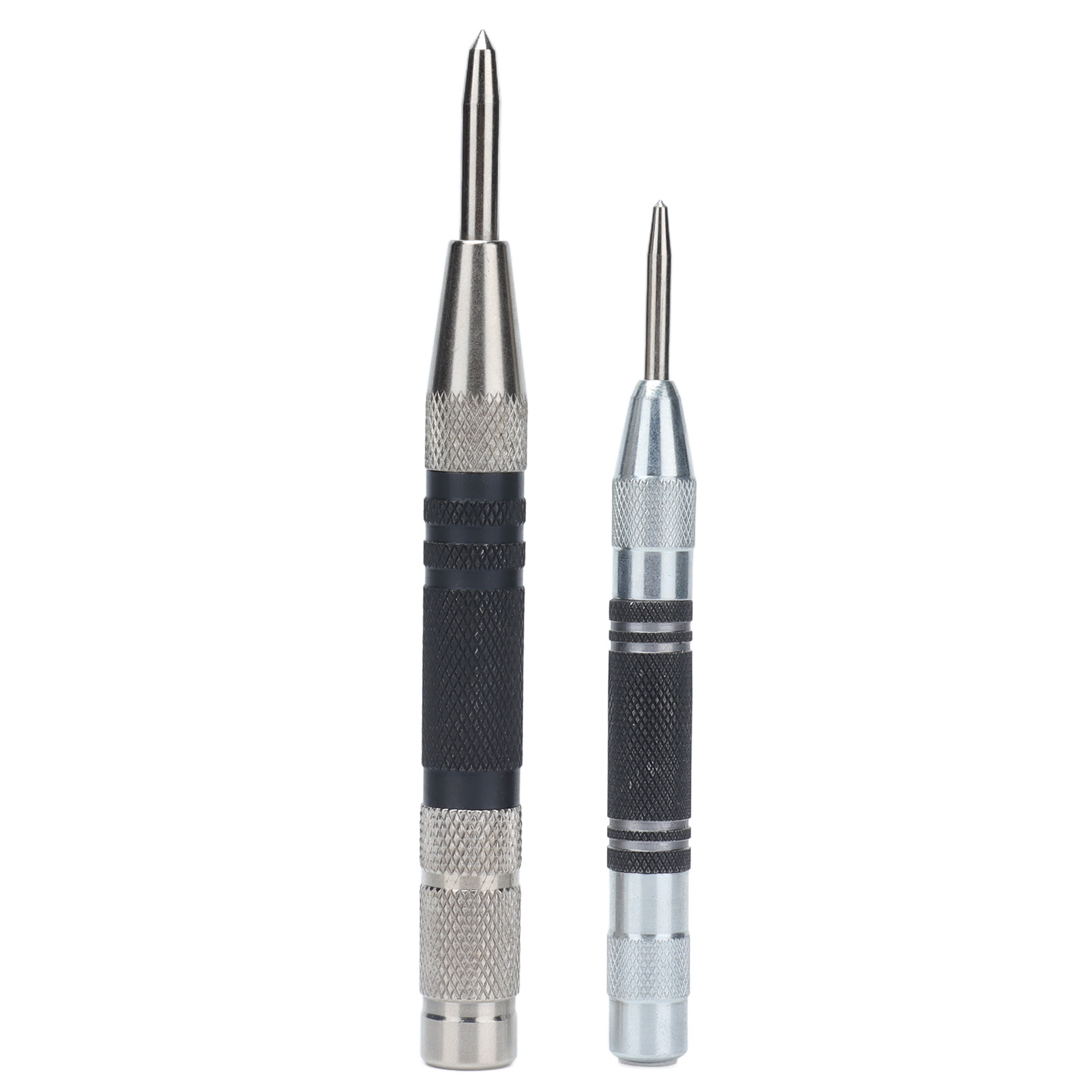 Automatischer Zentrierstempel, 2er-set Mit Spannungsregulierung Für Holz Und Metall – Zentrierwerkzeug, Schwarz + Silber
