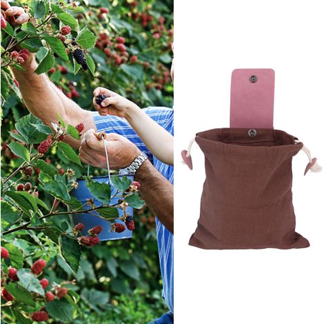 Tragbare, Faltbare Sammeltasche Aus Segeltuch Mit Metallverschluss, 2 Pfund Fassungsvermögen - Ideal Zum Spazierengehen, Wandern Und Pilzesammeln.