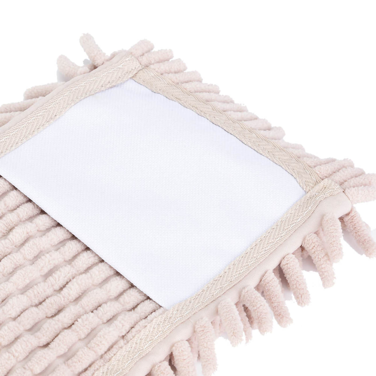 Ersatz-wischmopppads – Wiederverwendbare Chenille-flachspitzen Für Die Trocken- Und Nassreinigung Von Böden (cremefarben, 1 Stück, 42 X 16 Cm)