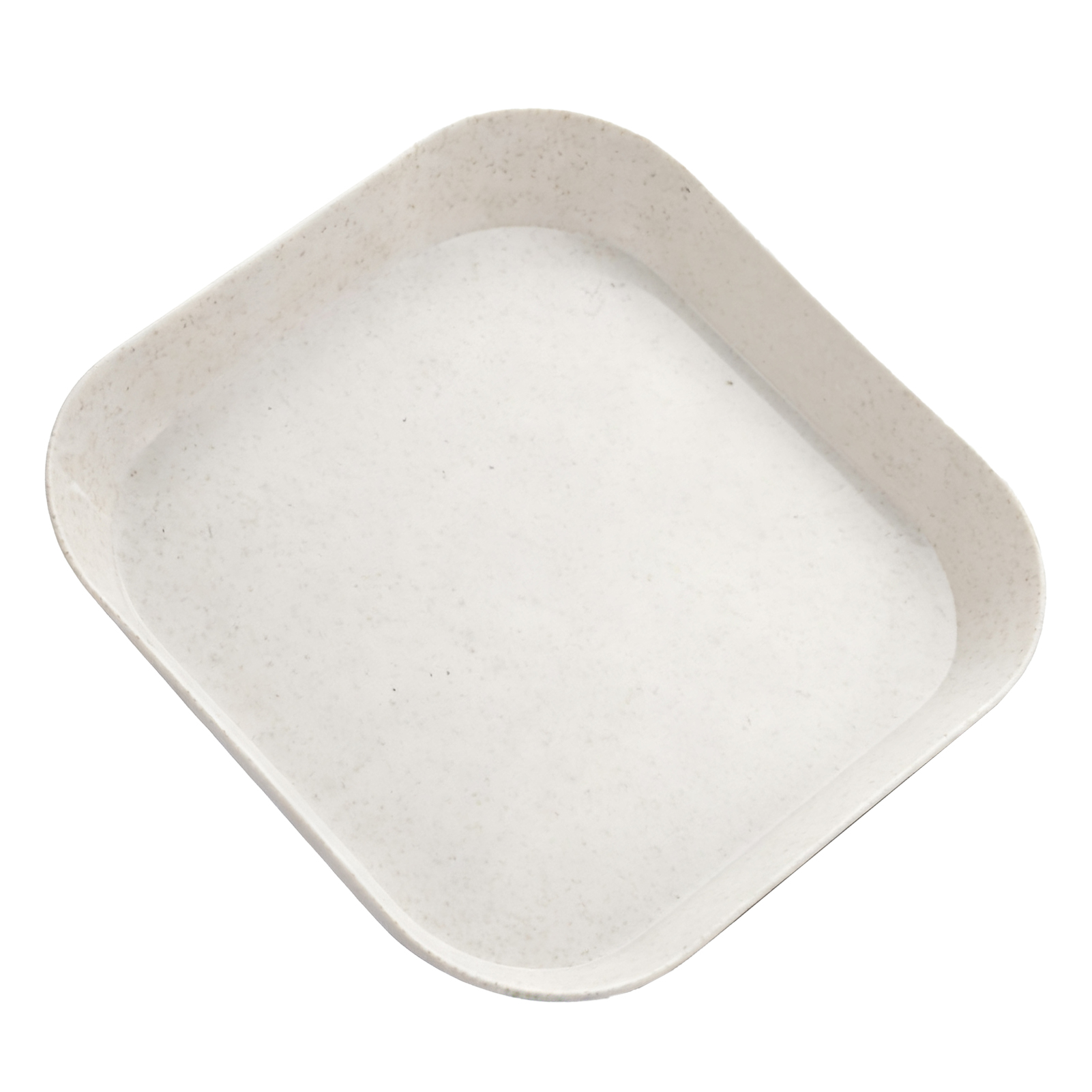 [teller] Wiederverwendbarer, Biologisch Abbaubarer Teller Aus Weizenfaser Und Pp, Flache, Quadratische Form, Hellbraun, 50 G, Zum Servieren Von Soßen, Obst Und Für Picknicks