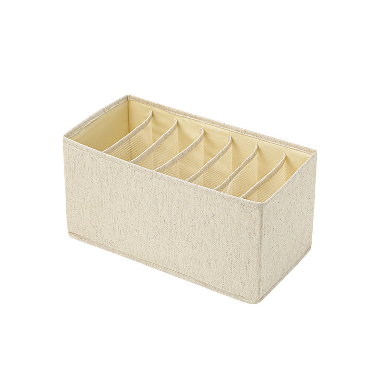 Kleideraufbewahrung Für Schubladen – Mehrfach Unterteilter Organizer Für Jeans Und Unterwäsche – 7-teilige Box Aus Baumwoll-leinen-gewebe (36 X 18 X 16 Cm)
