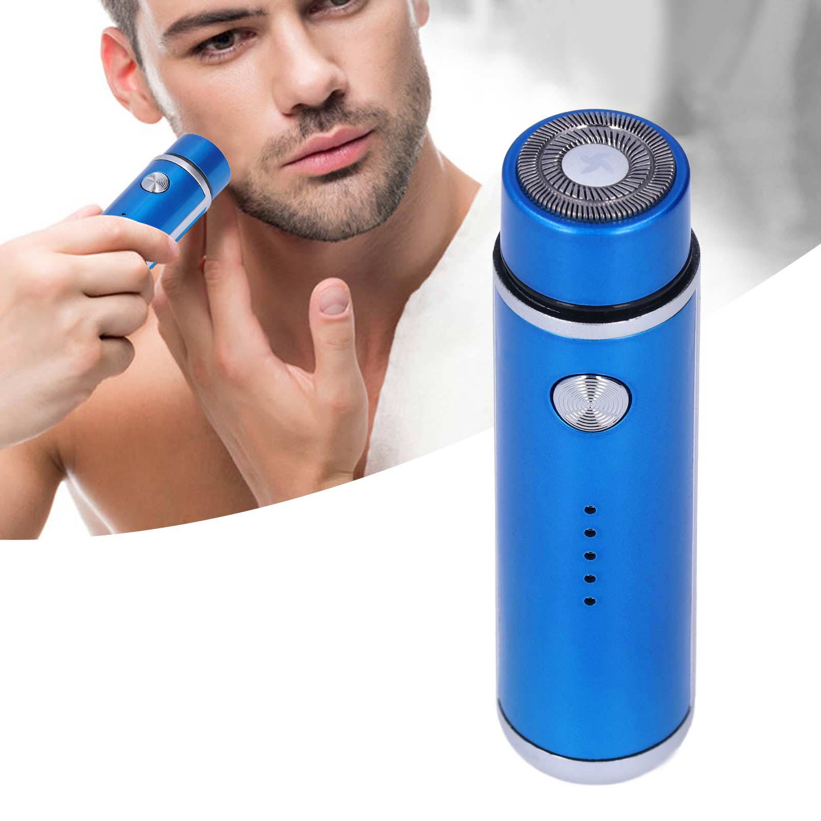 Tragbarer Elektrischer Mini-rasierer, Usb-aufladbar, Für Damen Und Herren, Reise-rasierer, Blau
