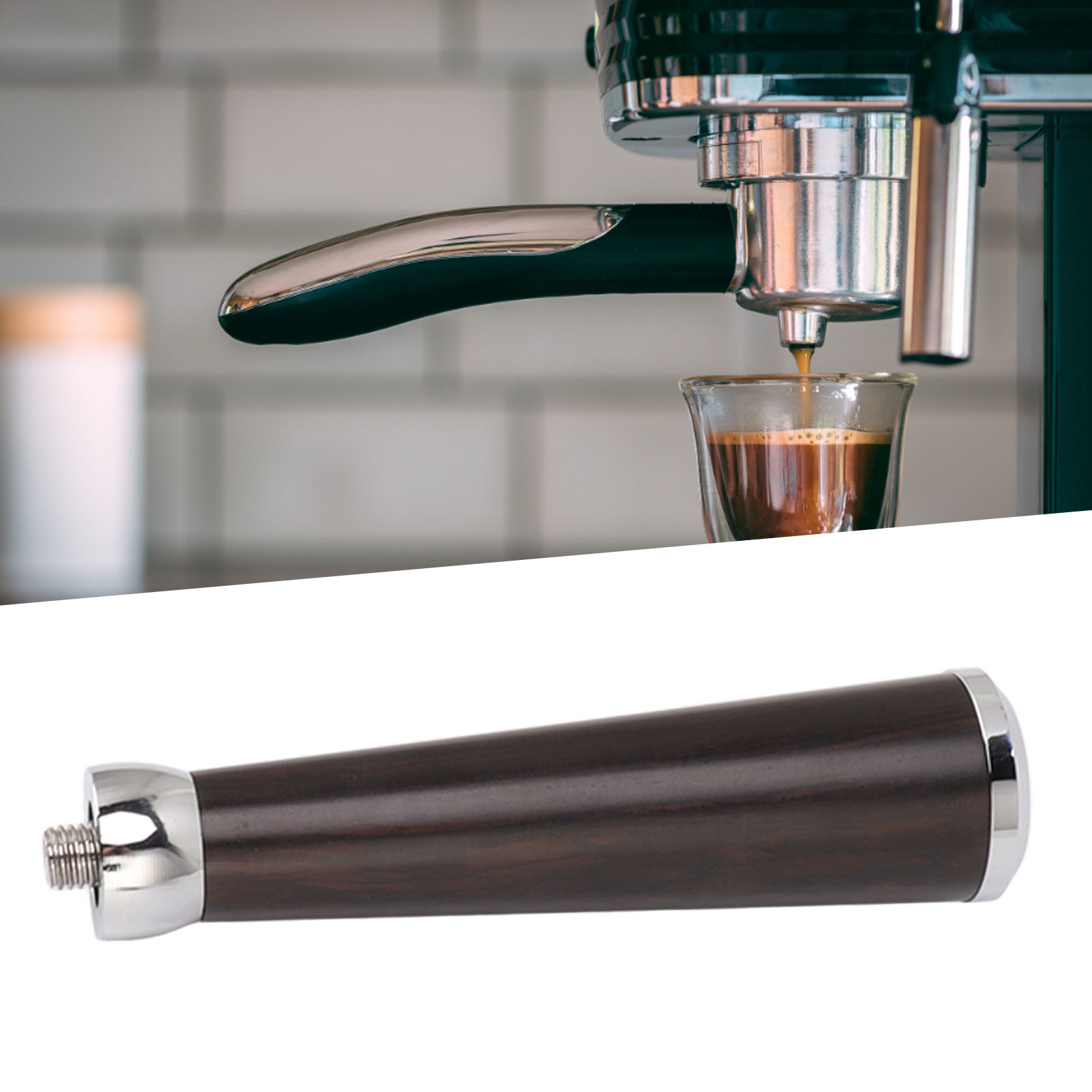 Siebträgergriff Für Kaffeemaschine M10, Ergonomisch, Aus Ebenholz, Ersatzteil