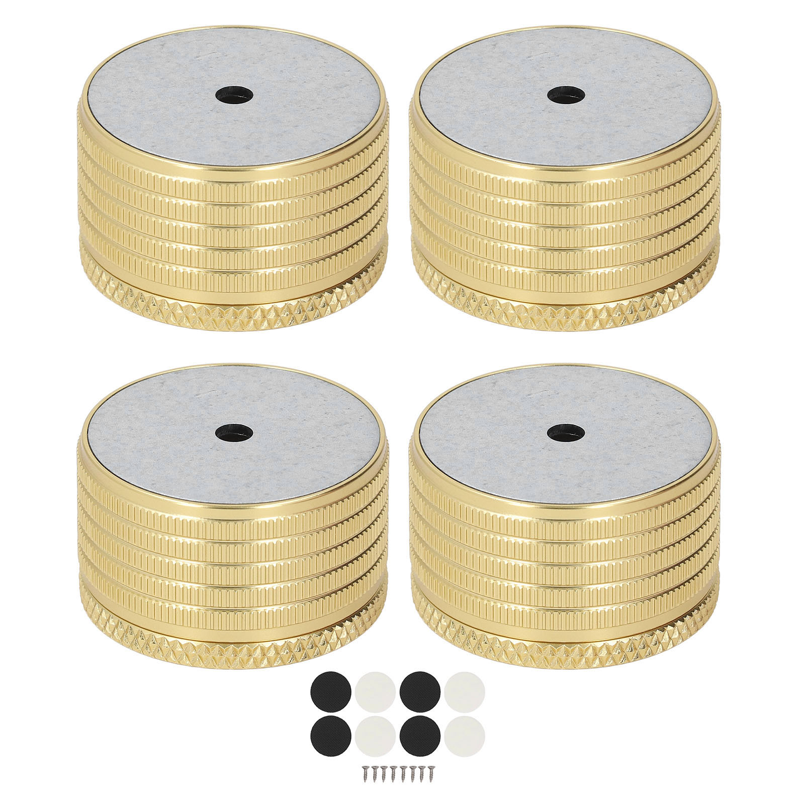 4-teiliges Aluminium-bettgestell-stützbeineset Höhenverstellbar 23–37 Mm Glänzende Goldoberfläche Geeignet Für Wohnzimmer-, Küchen- Und Badezimmermöbel
