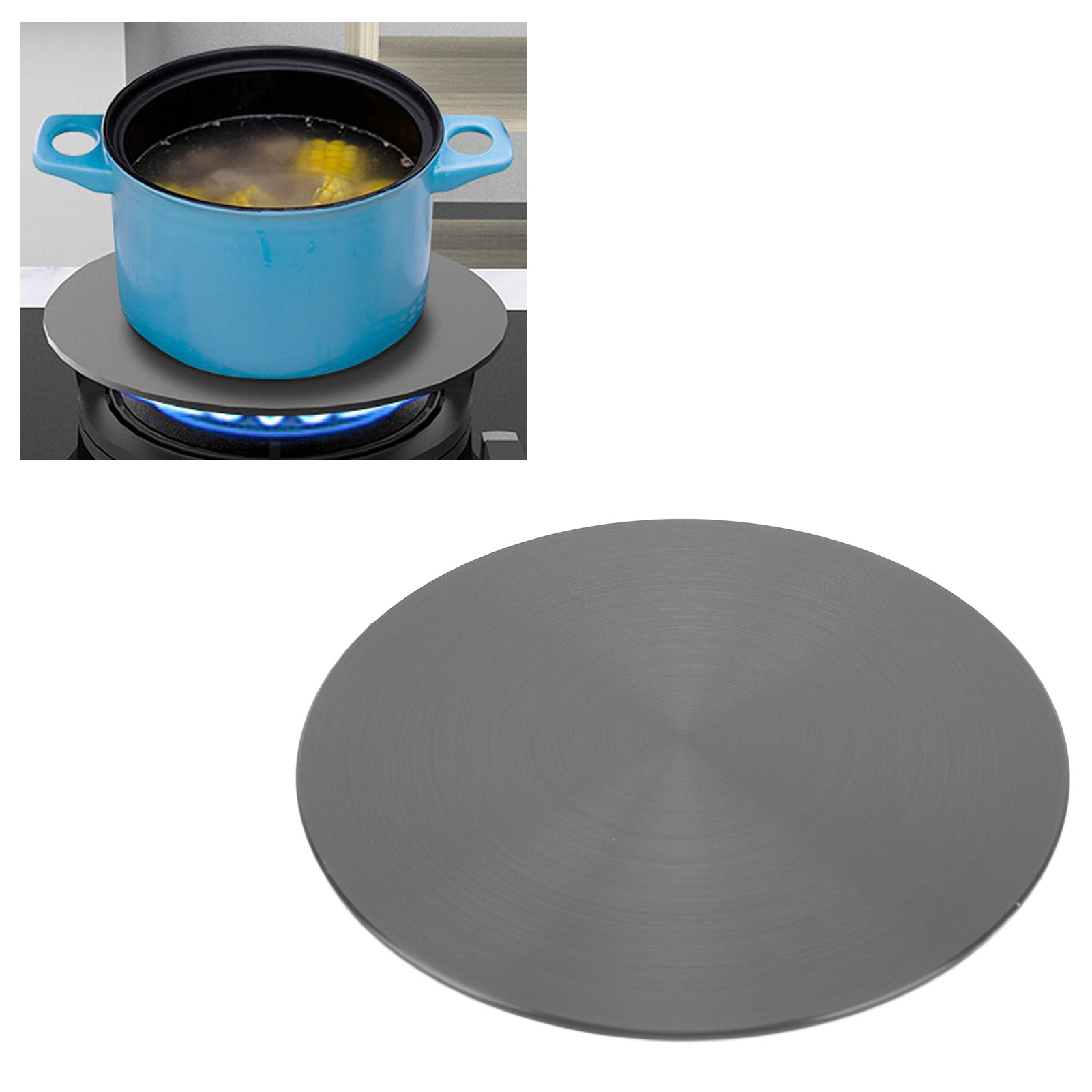 Wärmeverteilerplatte Für Gasherde – 200 Mm X 4 Mm Aluminiumplatte Mit Rutschfester Oberfläche – Energiesparend Und Gleichmäßige Wärmeverteilung