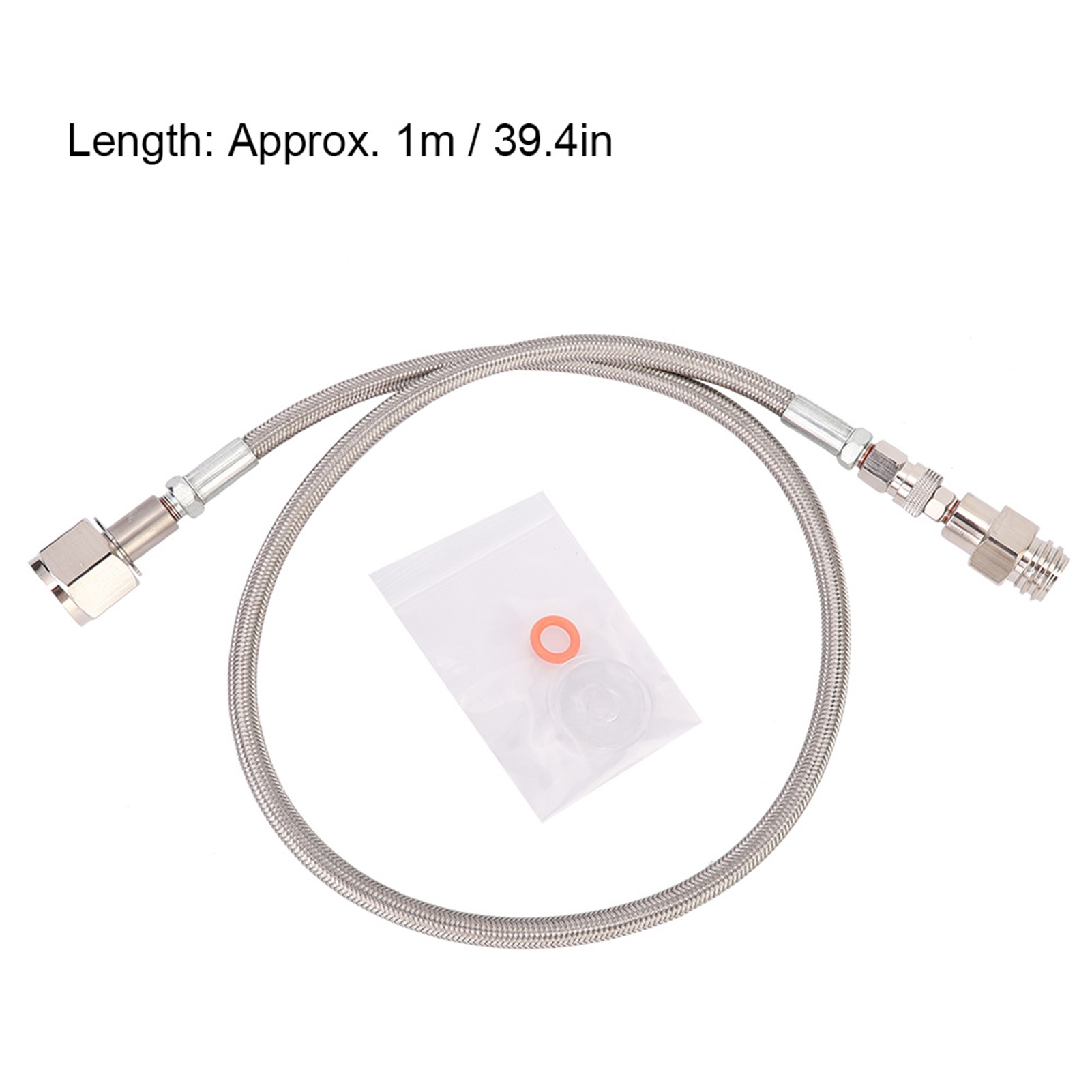 Direkter G1/2 Cga320 Adapter Für Co2-flasche Mit 1 M Hochdruckschlauch (silber)