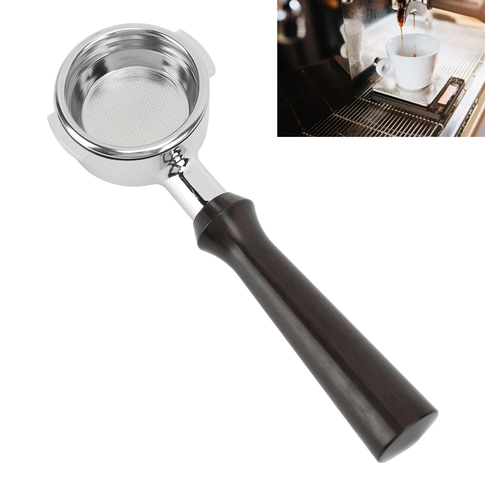 Siebträger-kaffeemaschine Mit 58-mm-holzgriff Für Gewerbliche Espressomaschinen Ohne Boden, Aus Aluminiumlegierung Mit Filterkorb, Expobar