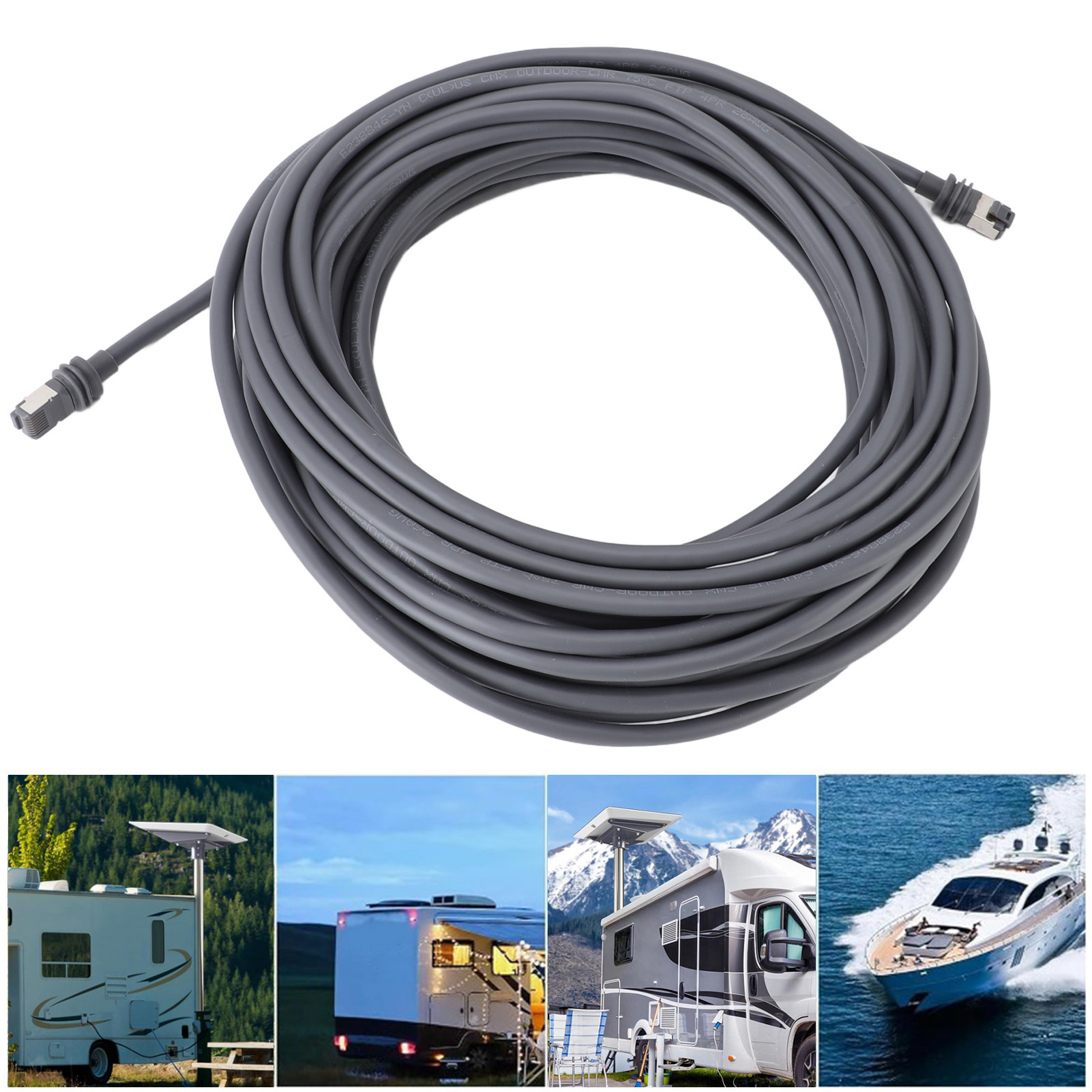Rechteckiges Ersatzkabel Für Starlink Gen3 V3 Satellitenanlage Mit 20 Kabelbindern, Schutzart Ip68, 1200 Mbit/s Highspeed, Pvc-kupfer, 30,5 M (100 Fuß)