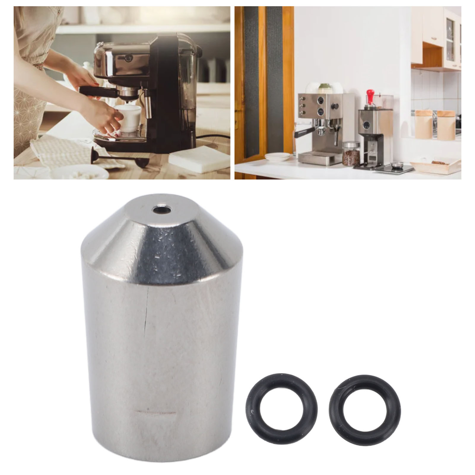 Dampfdüse Aus Edelstahl Mit Einem Loch Für Rancilio Kaffeemaschinen Mit 2 Dichtungen (21 Mm, 12 Mm) – Optimiert Für Feine Milchcreme