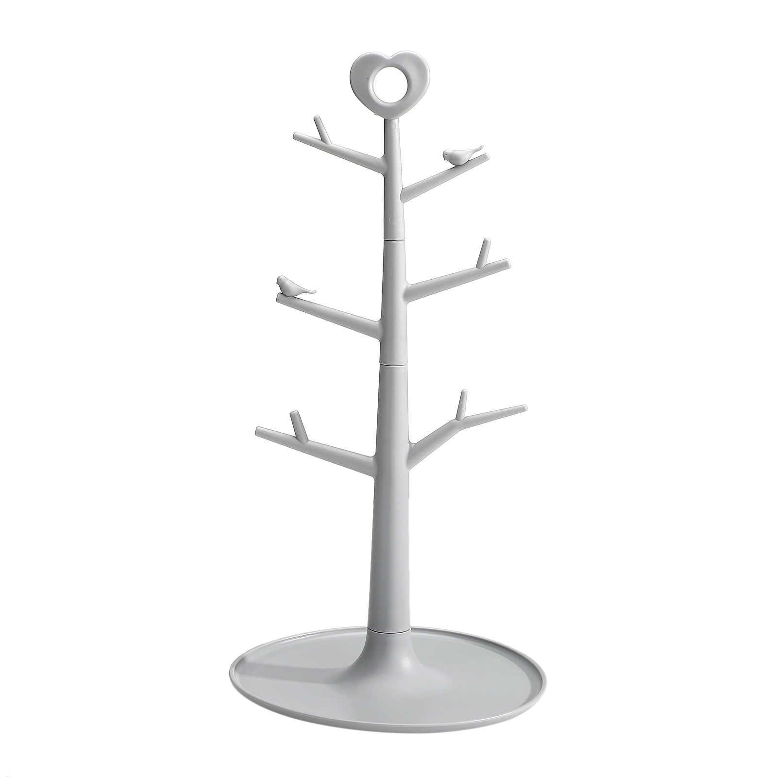 Küchen-organizer Mit Becherhalter – 36 Cm Graues Regal Mit Abtropfschale Für Tassen Und Schmuck (pp)