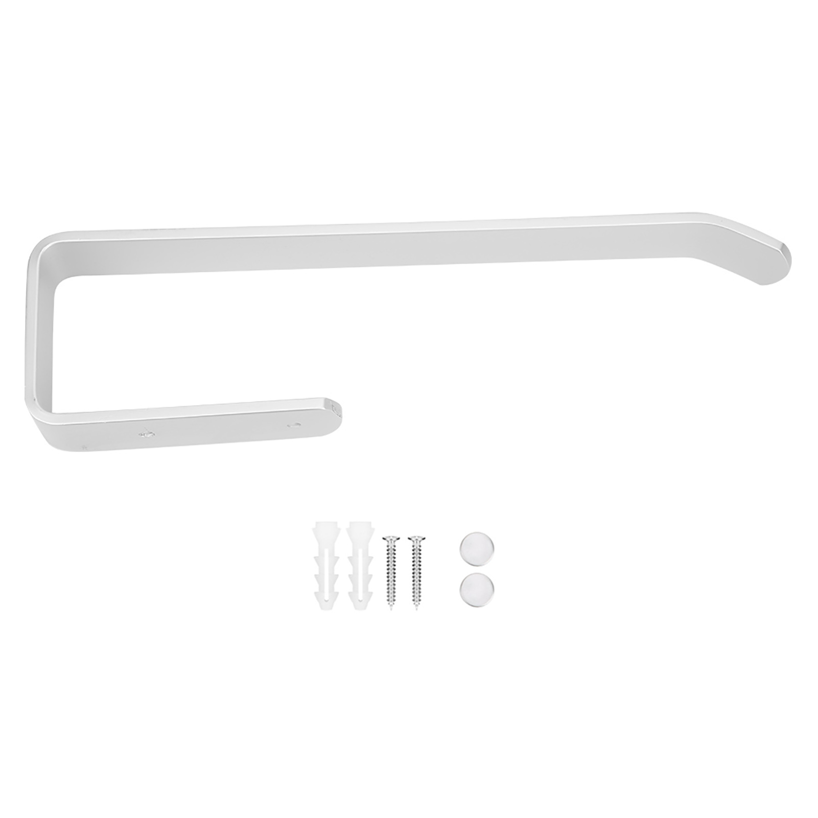 Handtuchhalter Aus Oxidiertem Aluminium Mit Papierhandtuchhalter Für Küche Und Bad, Grau, Länglich, 417032, Aluminiumlegierung, Wandmontage