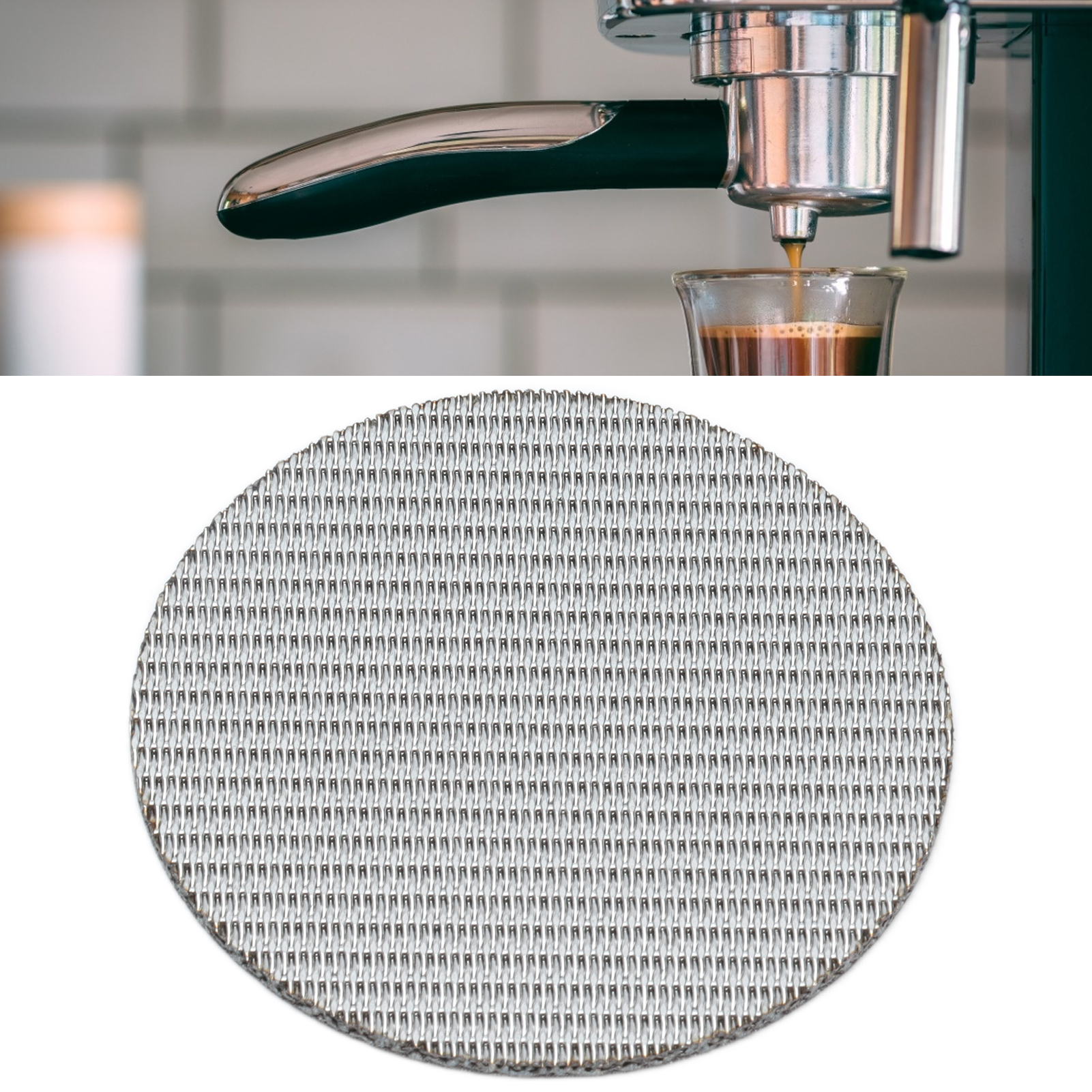 Wiederverwendbarer Siebträger-siebeinsatz Aus Edelstahl 316, 58,5 Mm, 100 Μm, Zubehör Für Die Kaffeeextraktion