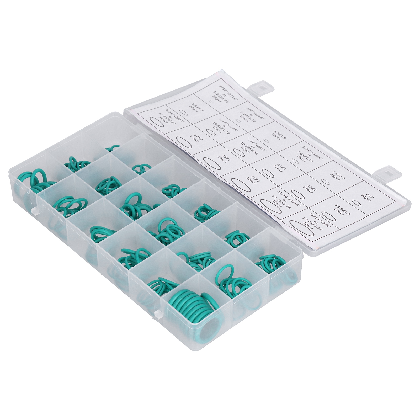 [o-ring-packung] + [270 Stück] + [18 Größen] + [grüner Nbr-gummi Für Kfz- Und Industriereparaturen]