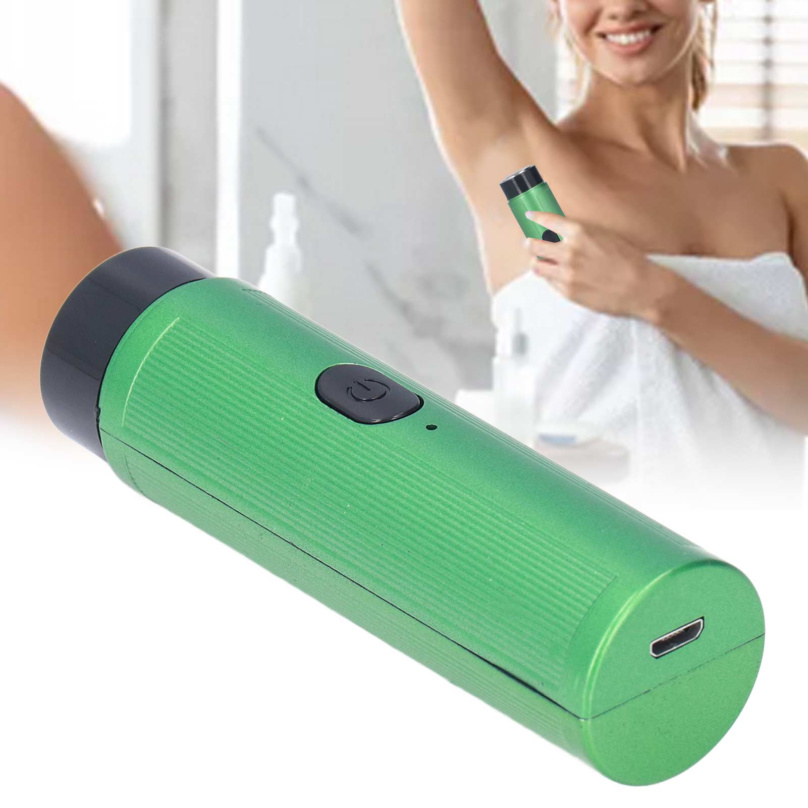 Mini-tragbarer, Wiederaufladbarer Elektrischer Trimmer Für Männer, Leise, Mit Lithium-ionen-akku Und Reinigungsbürste