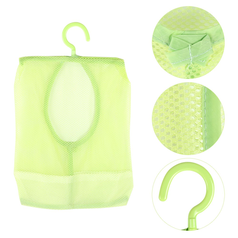 Hängender Organizer Aus Netzgewebe Für Schmuck, Kosmetik Und Dessous (socken, Strümpfe, Bhs, Unterwäsche) – Multifunktional – Großes Fassungsvermögen – Grünes Licht – Polyester/pp – Maße: 30 X 26 Cm –