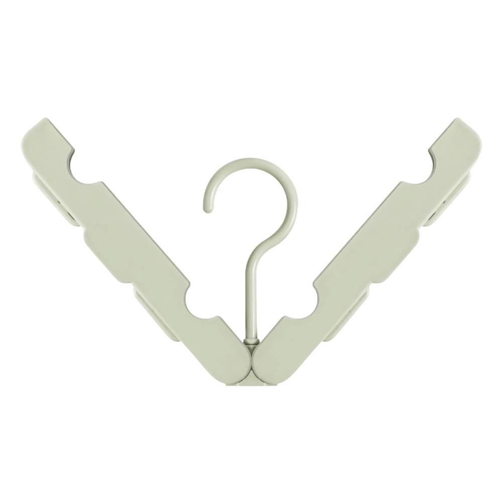 Tragbarer Abs-reisekleiderbügel Mit Clip Und Rutschfester Oberfläche, Grün, 1 Stück (16,5 X 5,4 Cm)