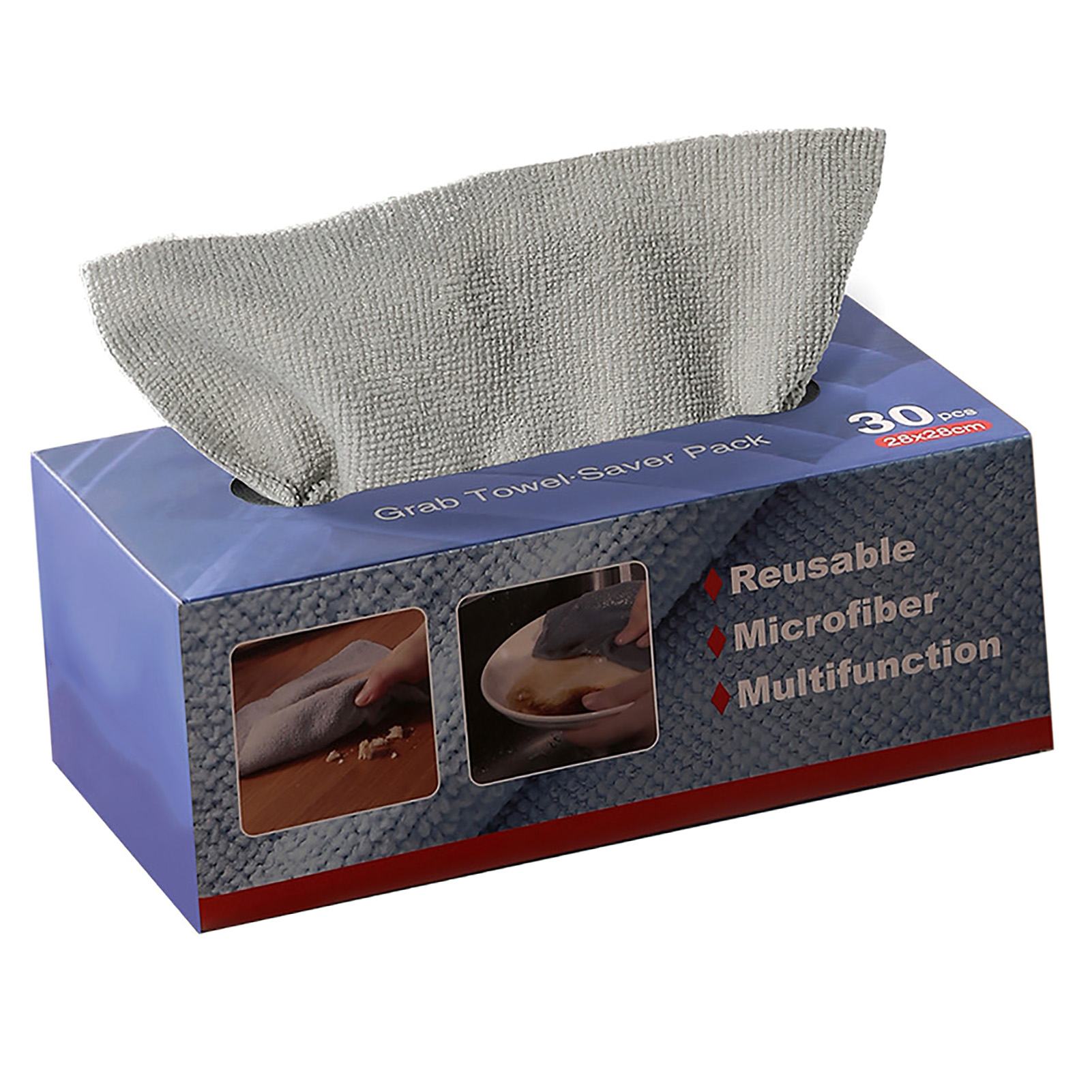 Superabsorbierende Mehrzweck-mikrofasertücher Mit Spenderbox Für Die Küche