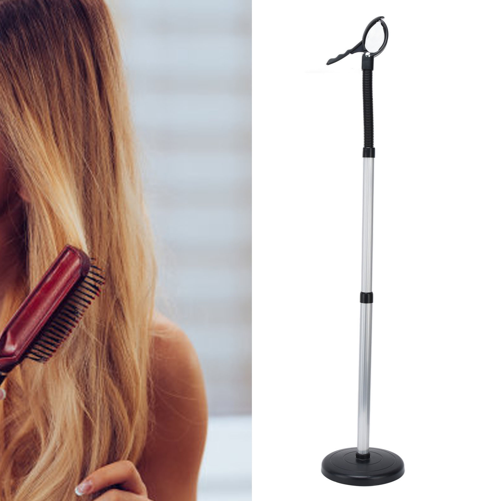 Haartrockner Mit 360° Drehbarem Ständer – Flexibler Arm – Stabiler Standfuß – Höhenverstellbar