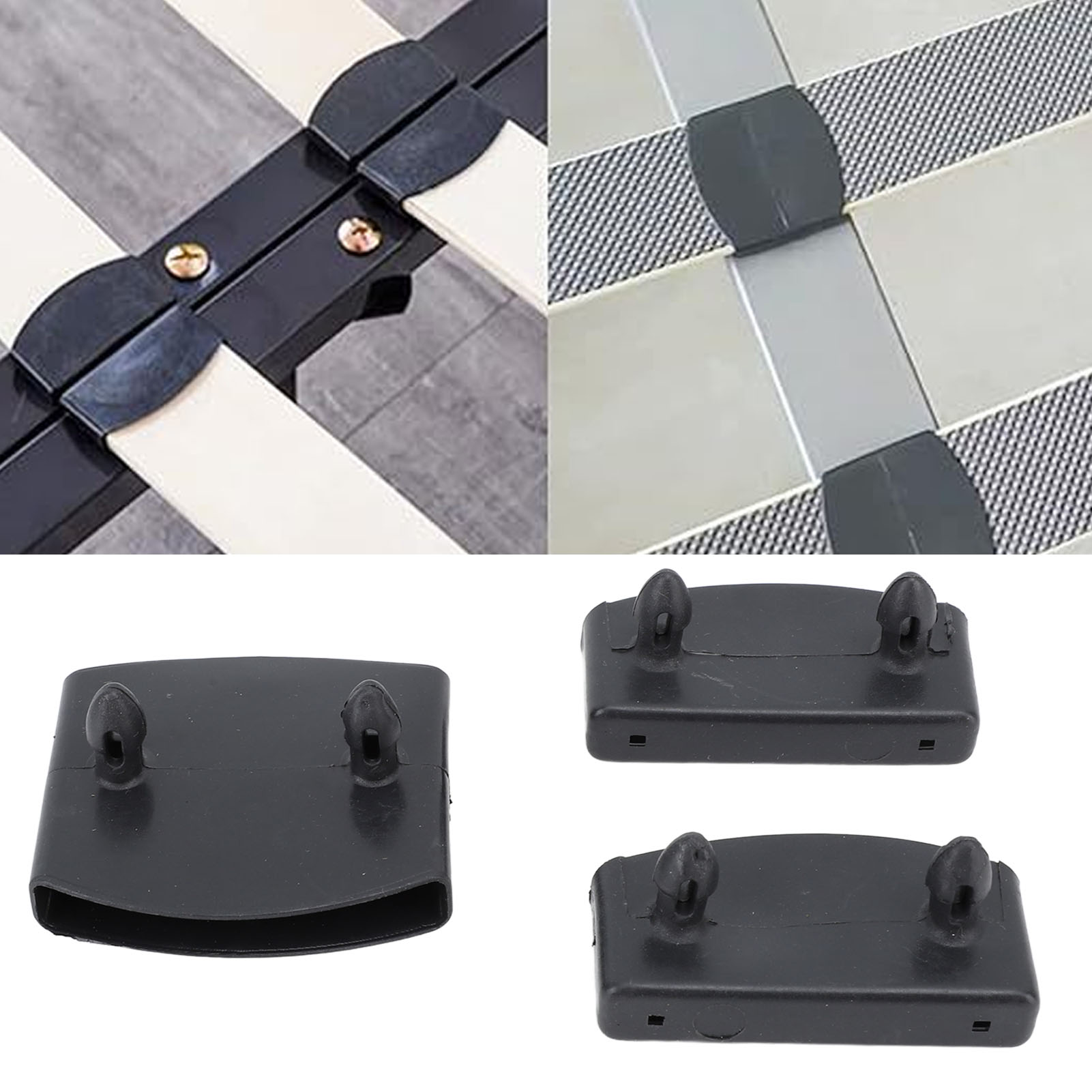 Befestigungselemente Für Kunststoff-bettgestelle, 72-teilig (48 Endkappen + 24 Mittelkappen), Schwarz - Halterungen Für 57 Mm X 8 Mm Lattenroste