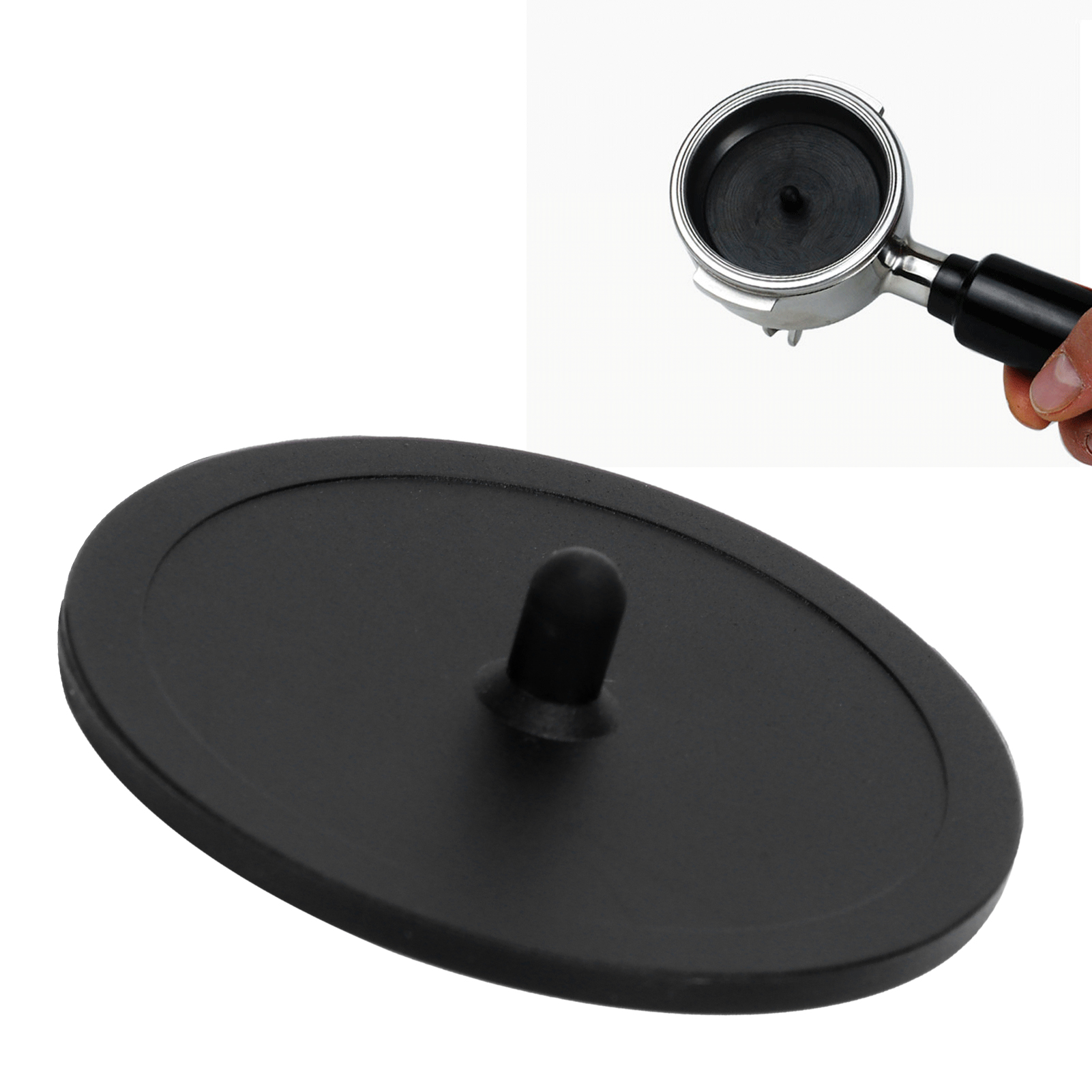 Blindsieb-spülscheibe Für Halbautomatische Espressomaschinen, Reinigungswerkzeug Für Siebträger, Hochwertiges Gummimaterial, Standardgröße 50 Mm