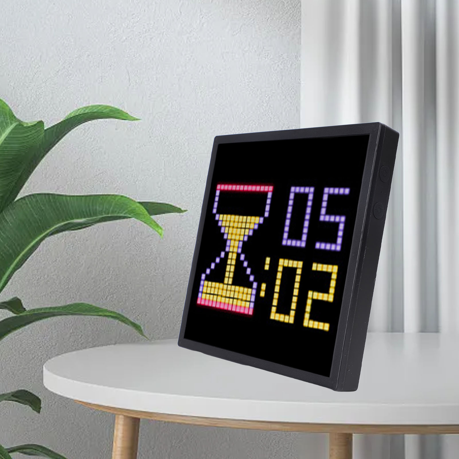 Digitaler Pixel-art-led-bilderrahmen 32x32 Mit App-steuerung, Frame Pixel Cloud Abs, 200x200x24mm Für Gaming-zimmer/wanddekoration/büro