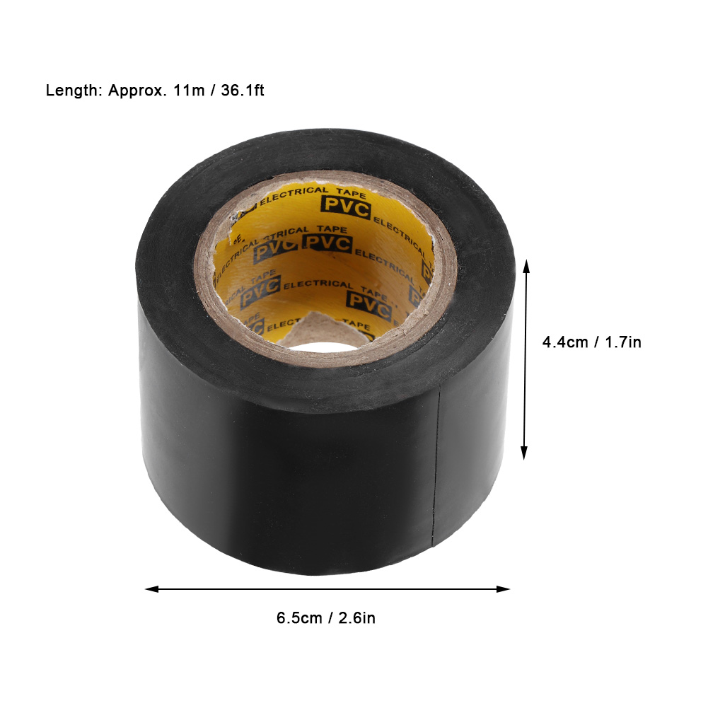 Wasserdichtes Pvc-isolierband [isolierband] + [pvc-isolierband] + [elektroreparaturband] – 4 Stück, Schwarz, 4,4 Cm, Zum Schutz Von Stromkreisen Und Zur Vermeidung Von Leckagen