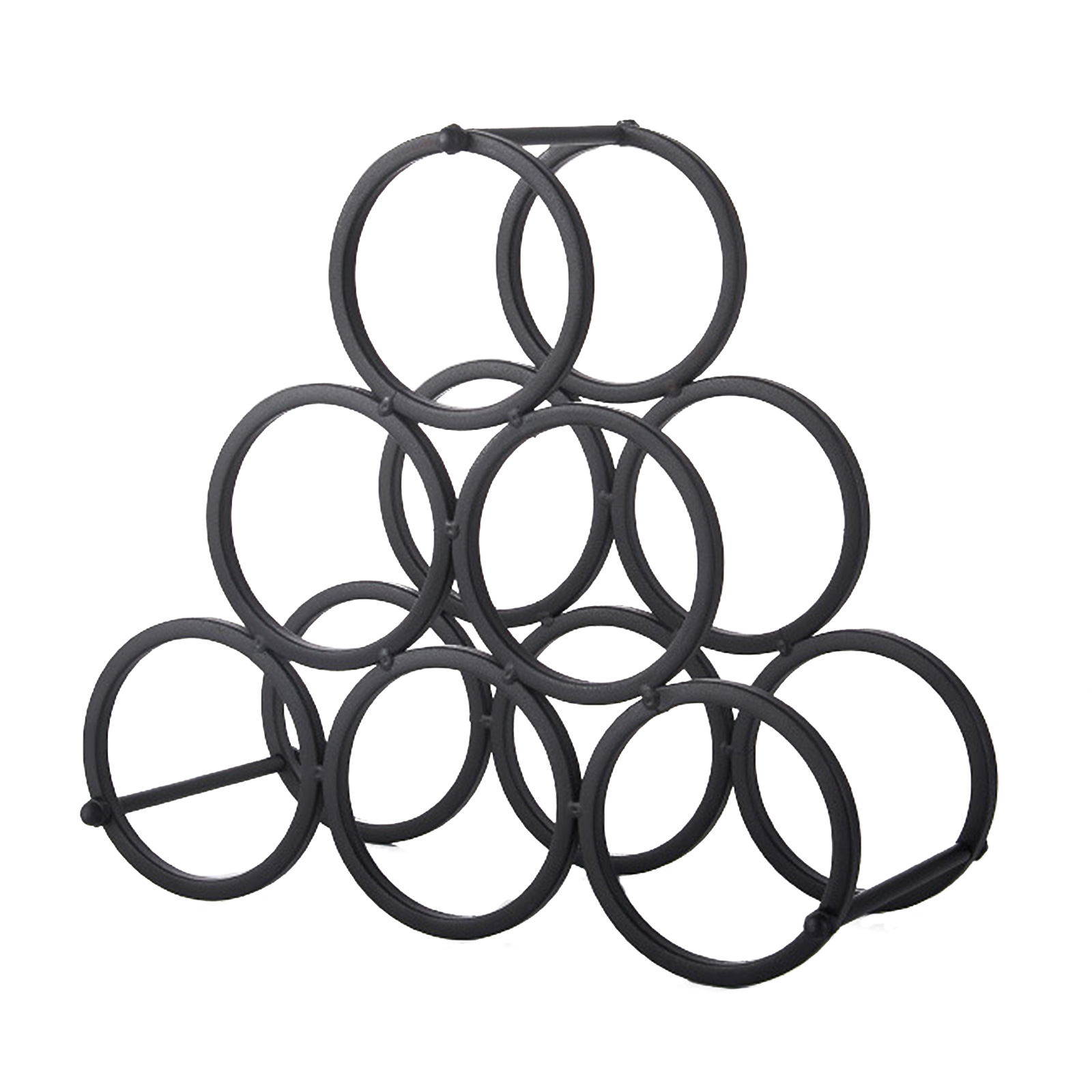 Tisch-weinregal Aus Eisen [regal 31 X 31 Cm], Schwarz, Abnehmbar, Für Die Dekoration Von Zuhause Und Bar
