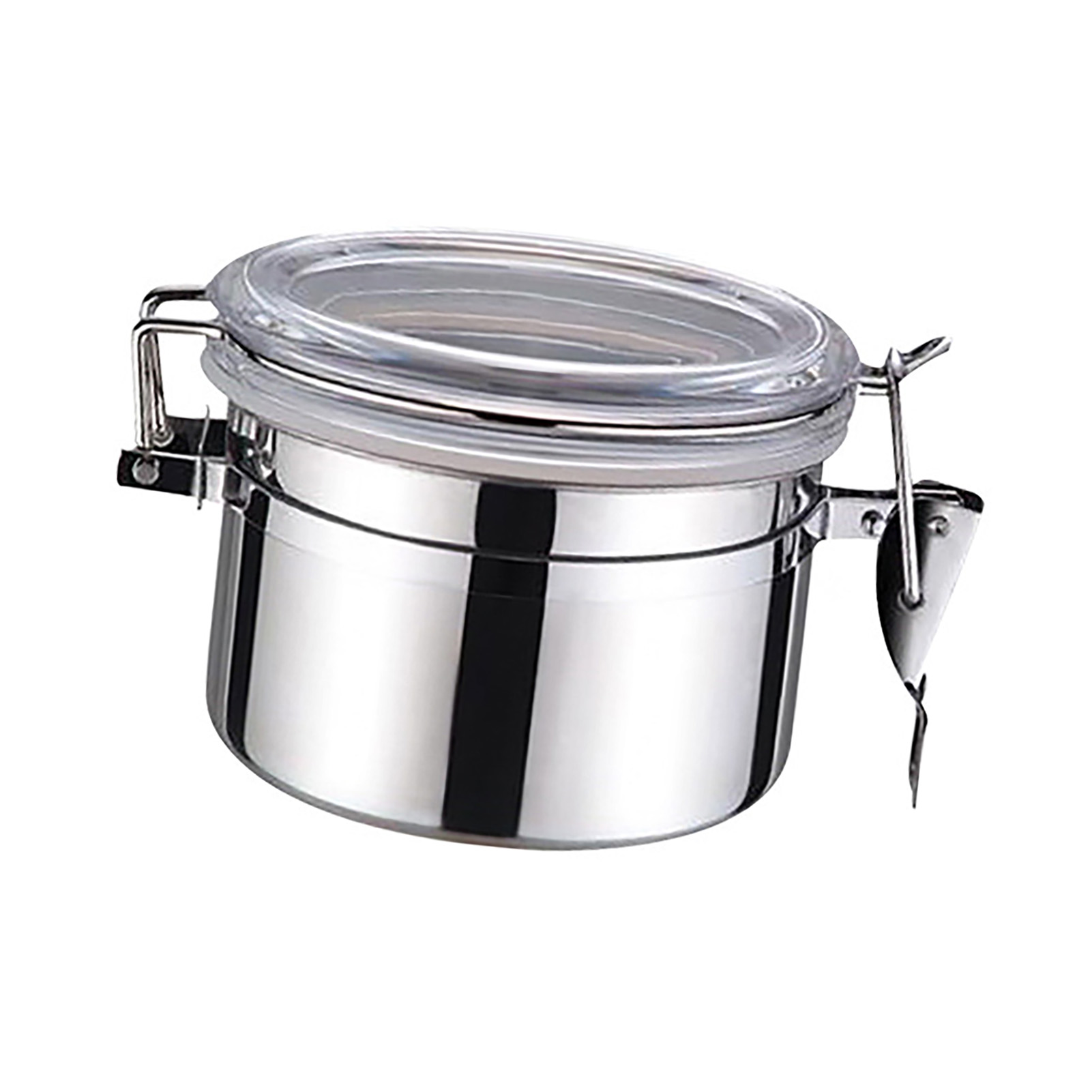 Luftdichter Lebensmittelbehälter - 850 Ml Edelstahl-küchenbehälter Mit Transparentem Deckel - Aufbewahrung Für Kaffee, Tee, Mehl, Zucker, Müsli (12,5 Cm Durchmesser)