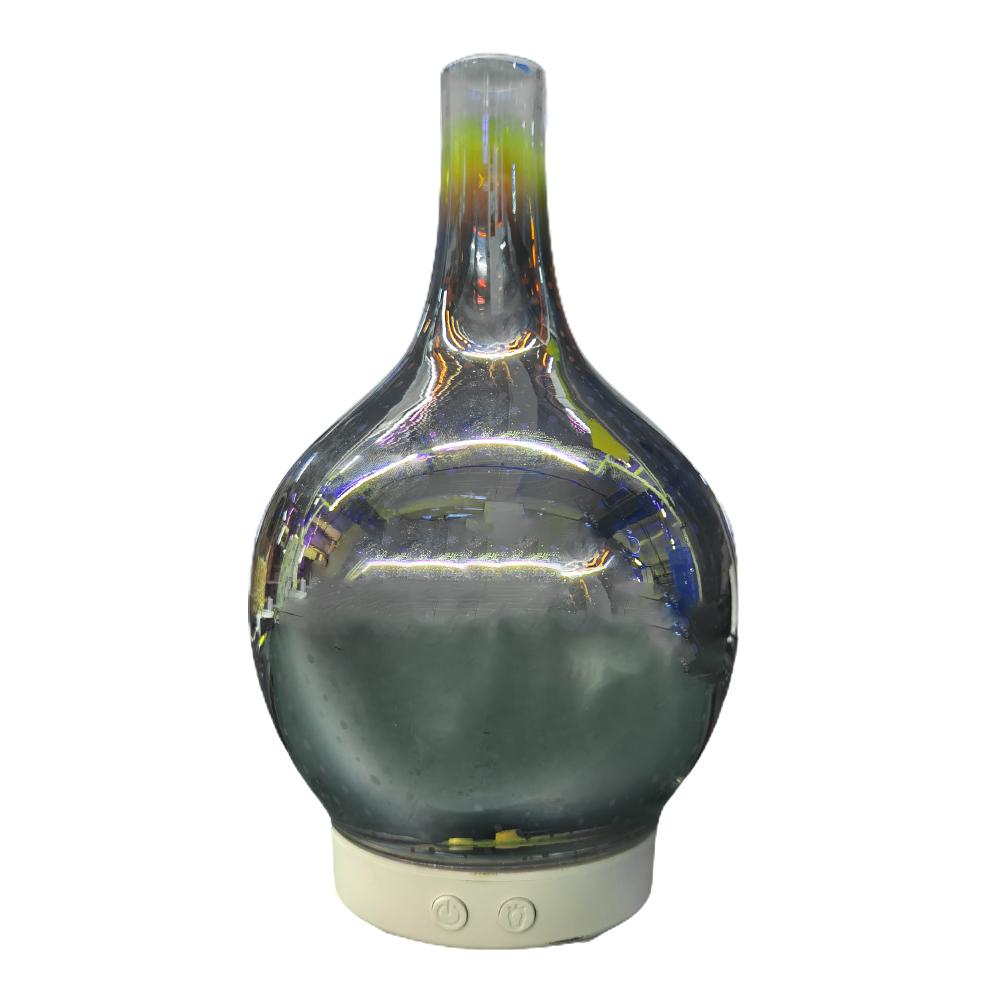 3d-led-ultraschalldiffusor Für Ätherische Öle Mit Befeuchtungsfunktion – 120 Ml, Mattiertes Glas, Abs/pp, Rgb-lampe, Leise (36 Db), 90 X 191 Mm