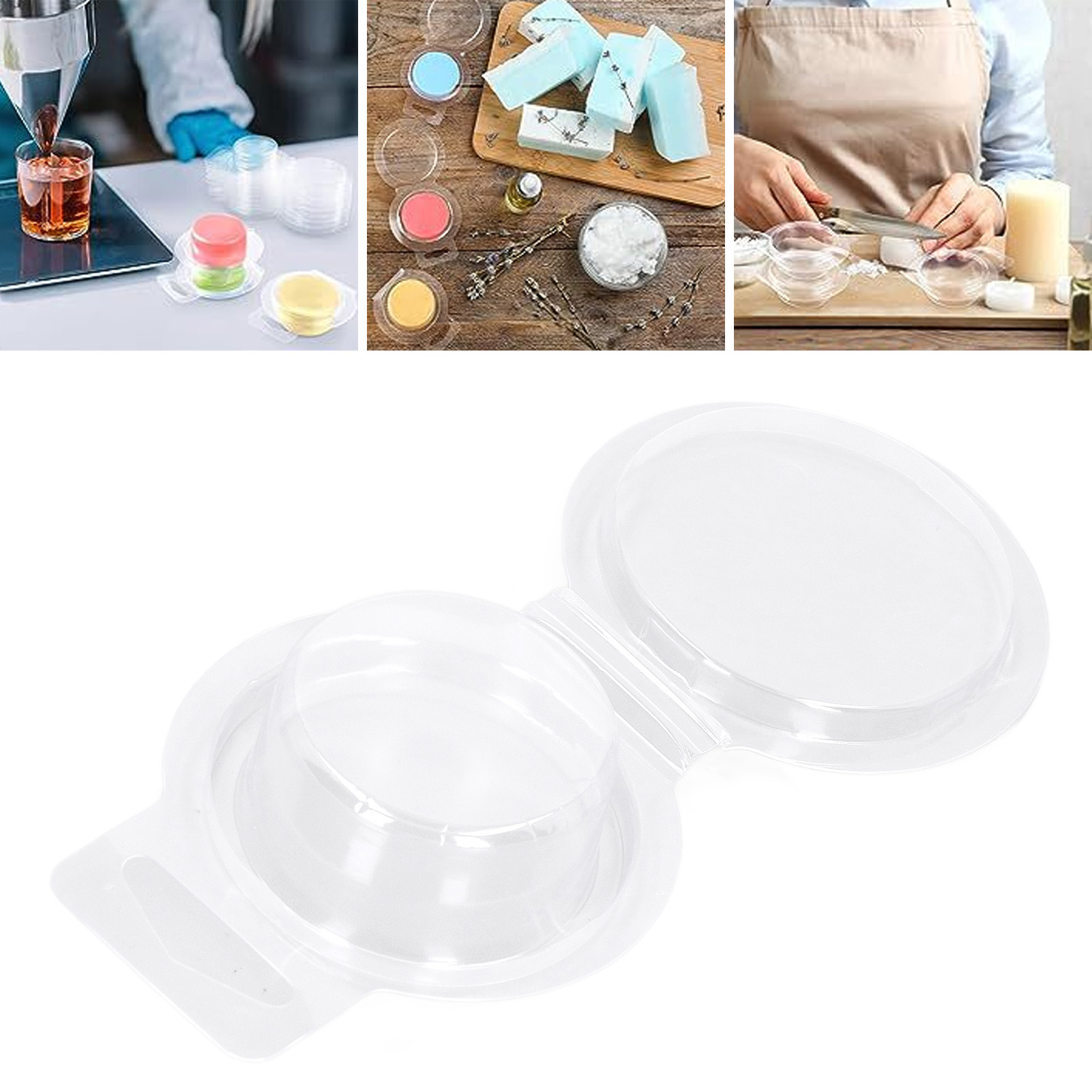 100-teiliges Set Aus Transparenten Pet-wachsschmelzformen Mit Aufhängelöchern – Für Selbstgemachte Kerzen, Schokolade Und Seifen