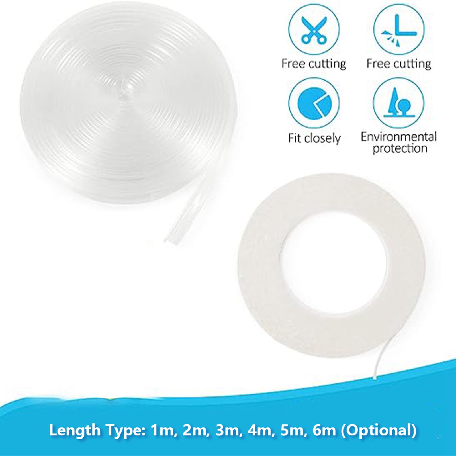 Eckenschutzleiste, Kindersicherung, Möbelkantenschutzleiste, Weiches, Transparentes Pvc, 3 M