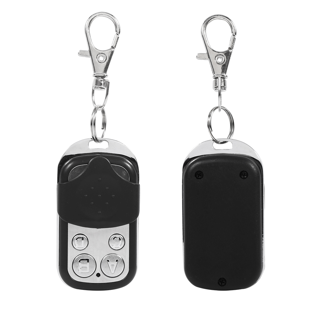 433-mhz-funkfernbedienung Mit 4 Tasten Für Garagen-/autotore, Schwarz/silber, 5,5 X 3 Cm