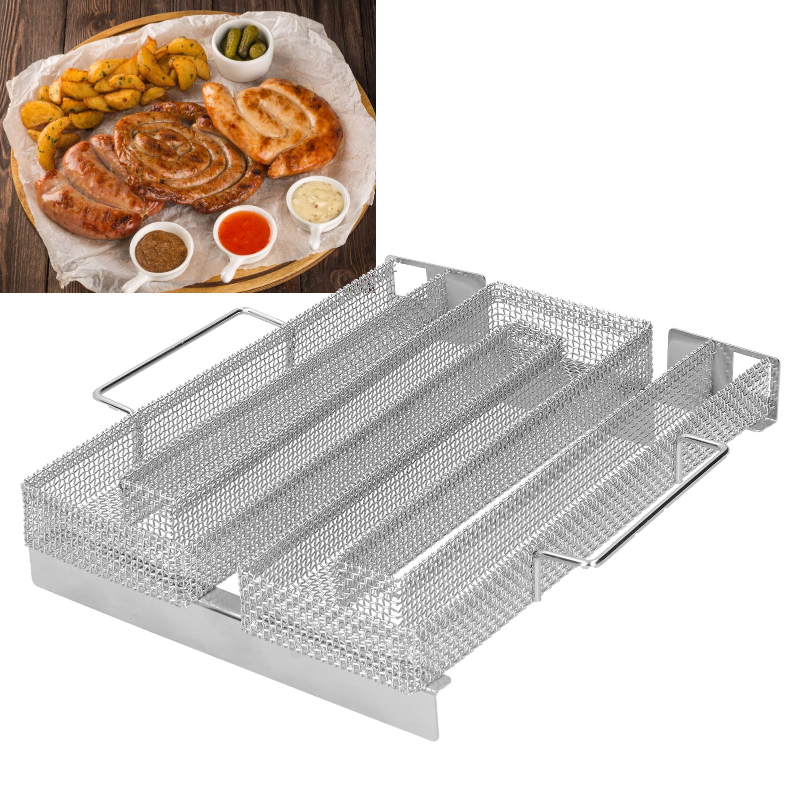 Bbq-räuchergenerator [räuchertablett] Multifunktionsrost 21,5 Cm, 4,6 Cm Für Heiß-/kalträuchern, Unbekannte Marke, Generator Mit Räucherfunktion, Kalträuchern.