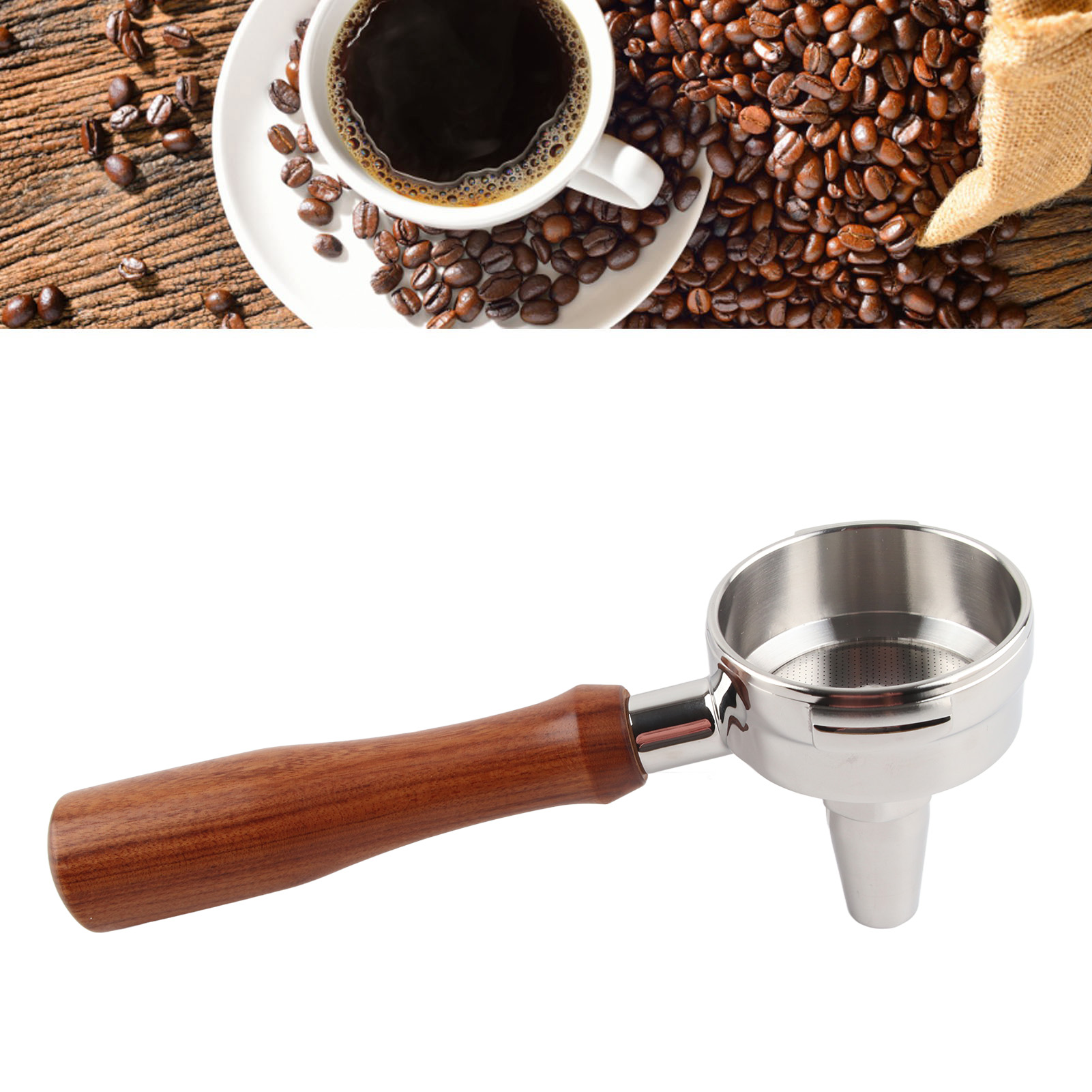 58-mm-siebträger Für Eine Extraktion Mit Griff Aus Massivholz Für Tee Und Kaffee, Modell E, Rosenholz, Vollausstattung