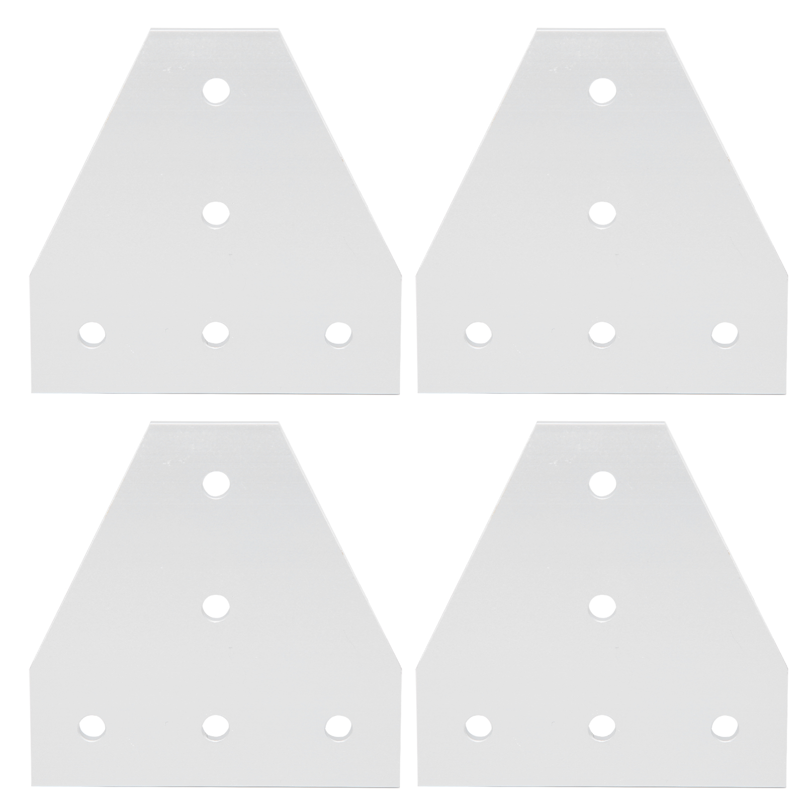 Aluminium-t-verbindungsplatte, Modell 203040, 5-loch-reparaturplatte Für Aluminiumprofile, 4er-set, Silber