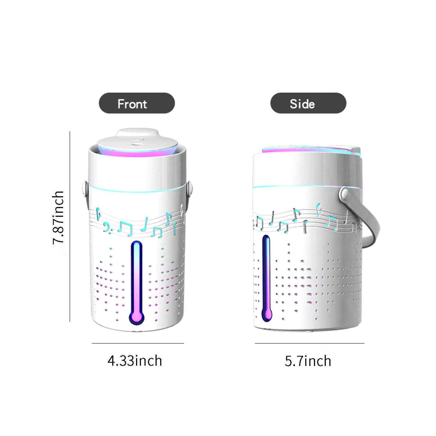 1000-ml-bluetooth-multifunktions-luftbefeuchter: Duftöl-diffusor, Farbiges Licht, Automatische Abschaltung, Usb-befüllung Von Oben Für Zuhause Und Büro