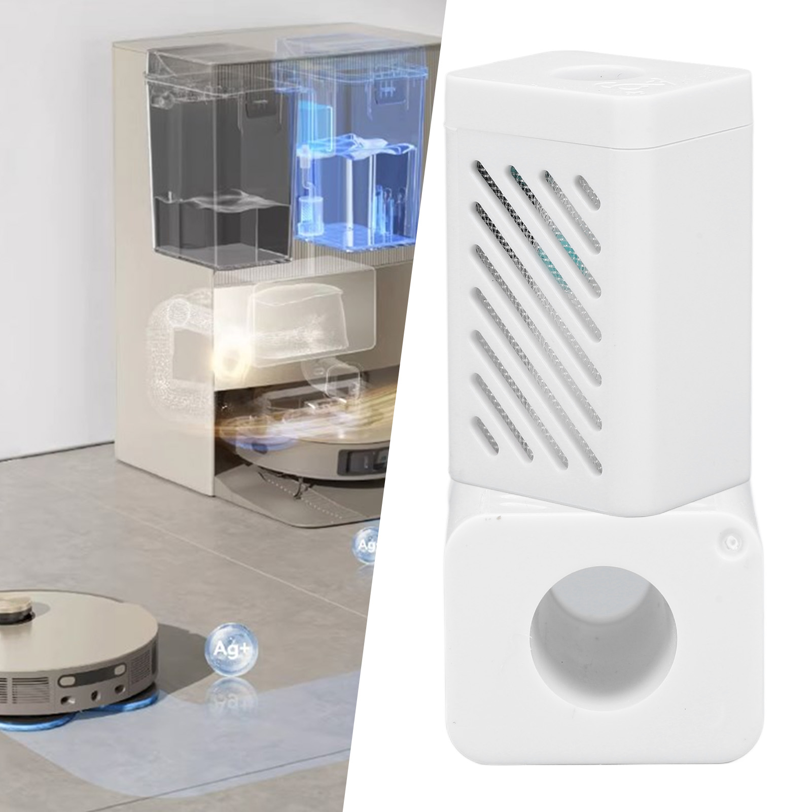 Silberionenmodul Für Dreame X10 S10 W10s S20 X20 Saugroboter – 2 Stück, Abs, Weiß