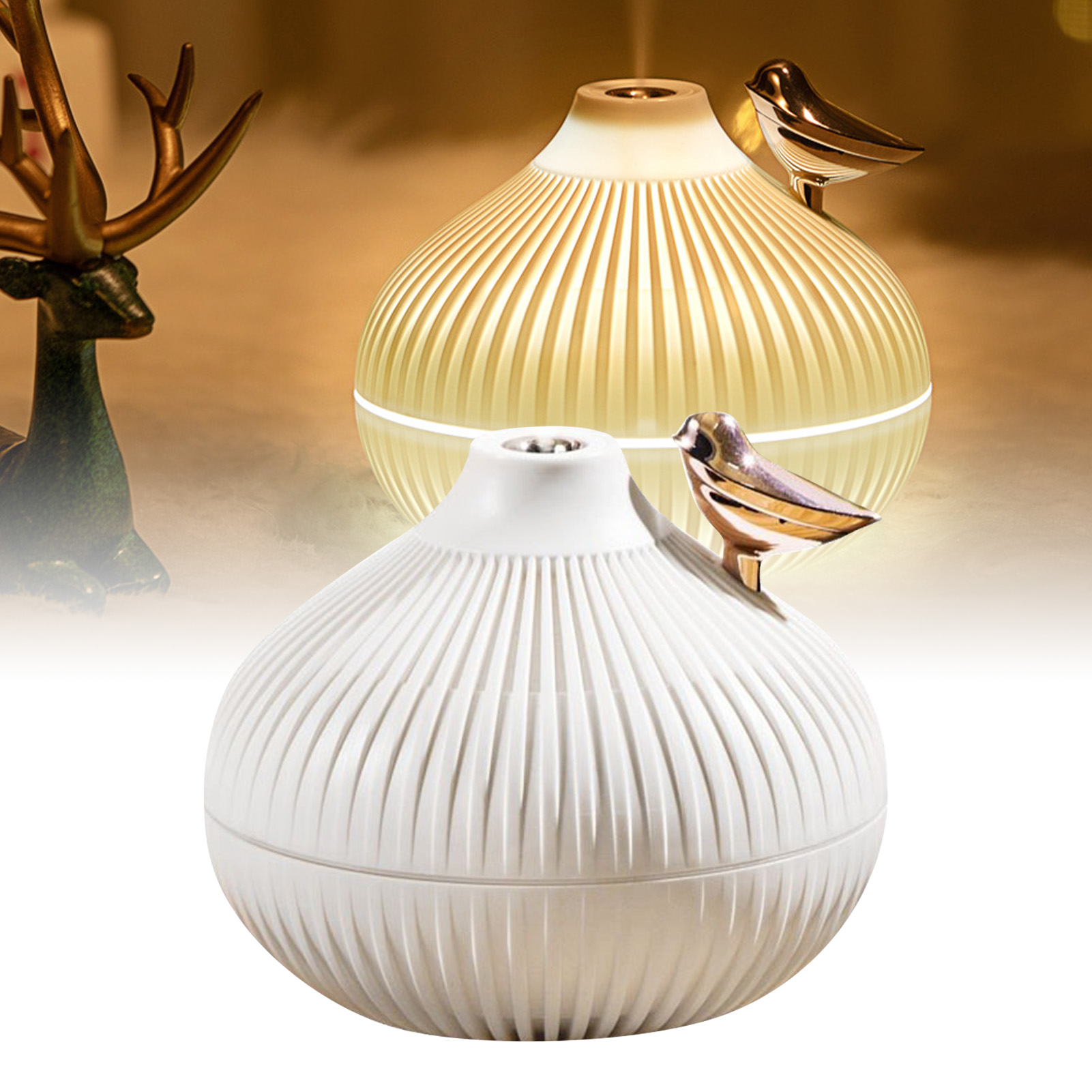 300-ml-luftbefeuchter Im Zwiebeldesign, Leiser Betrieb Mit Stimmungsvoller Beleuchtung Für Büro Und Zuhauseromantischer, Leiser Luftbefeuchter Im Zwiebeldesign Mit Led-beleuchtung, Tragbar, 300 Ml, Fü