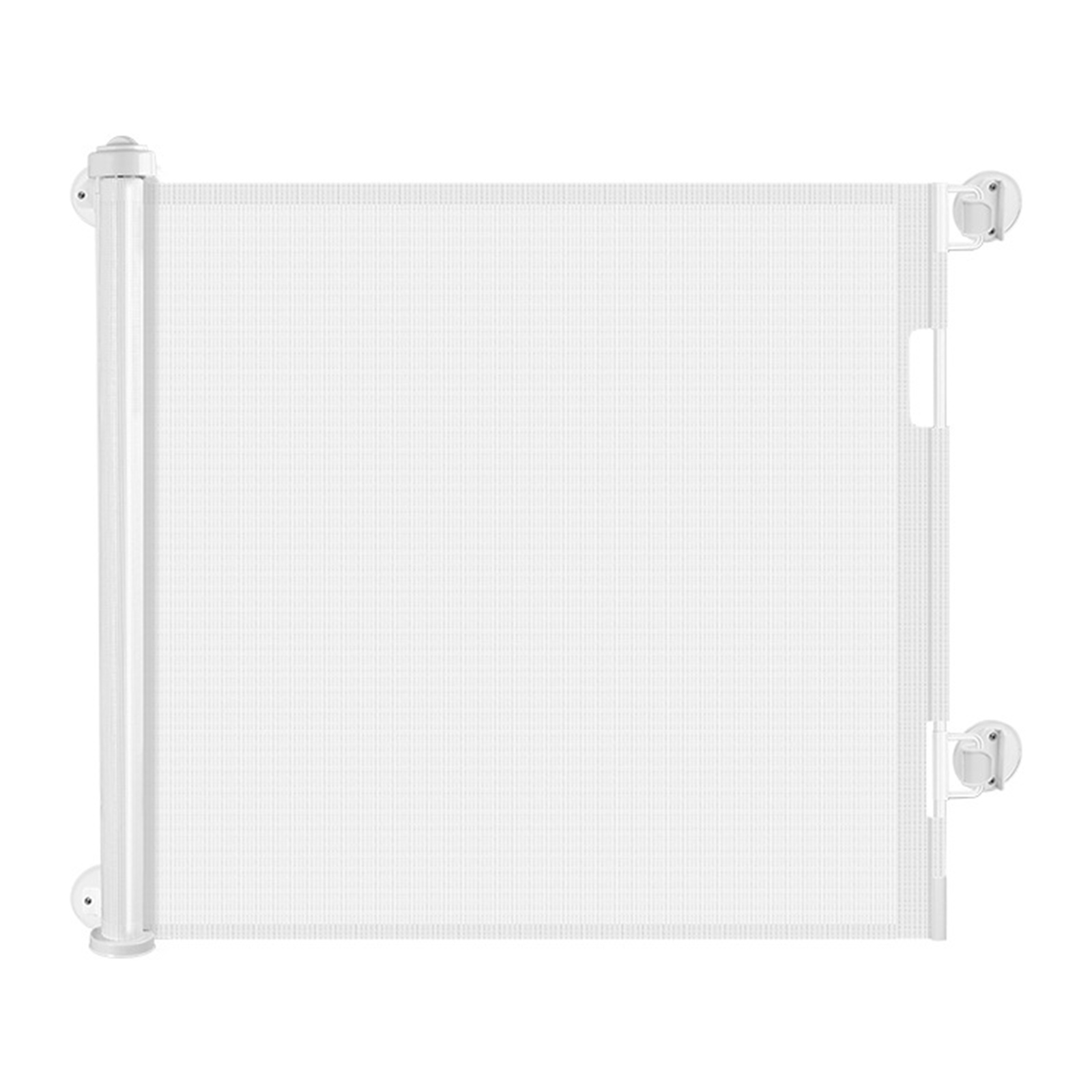 Kinder- Und Haustierschutzgitter Mit Ausziehbarem Design – Abs – 86 Cm – Weiß – 1 Set Ausziehbares Schutzgitter
