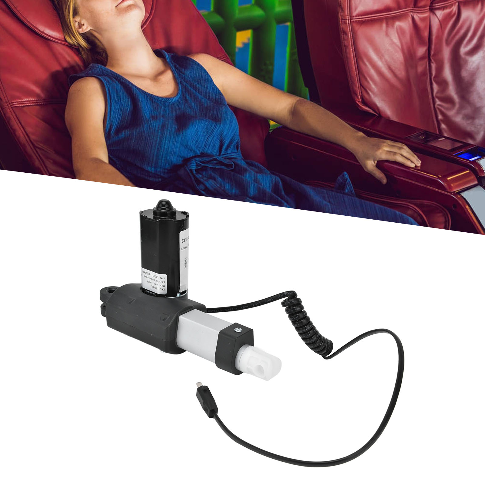 Linearantrieb Von Electric Wave, Modell Vl-50mm, Dc29v, Pvc/aluminium/edelstahl, 50 Mm Hub, 1000 N Traglast, Hohe Schutzart (ip-schutzart) Für Elektrische Betten/sofas