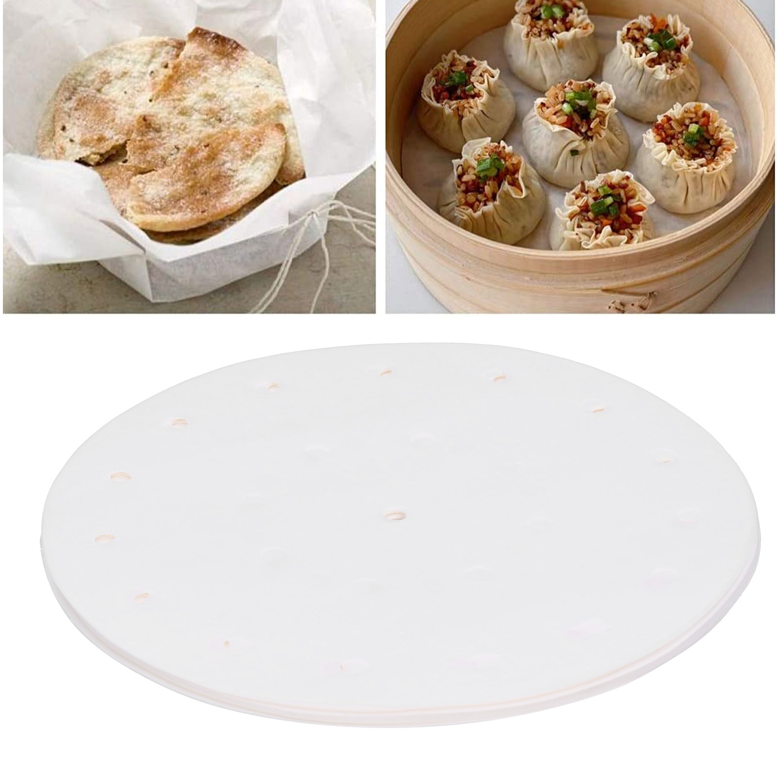 Antihaft-backpapier Für Grill Und Backofen [100 Runde Blätter, 18 Cm Durchmesser], Fettabsorbierend, Zum Braten, Grillen Und Für Den Backofen Geeignet