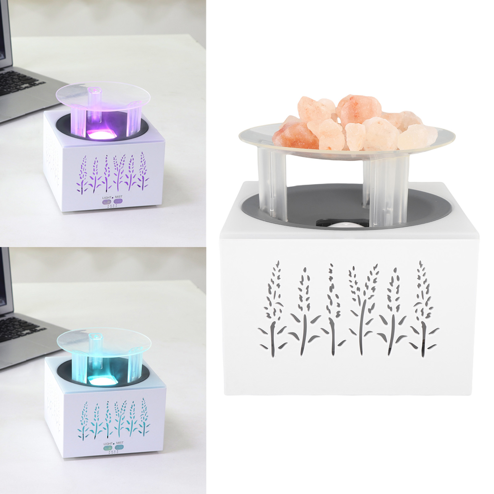 Flame Aromatherapie-luftbefeuchter 400 Ml 3-in-1 – Diffusor Für Ätherische Öle Mit Timer, Ambientebeleuchtung Und Automatischer Abschaltfunktion