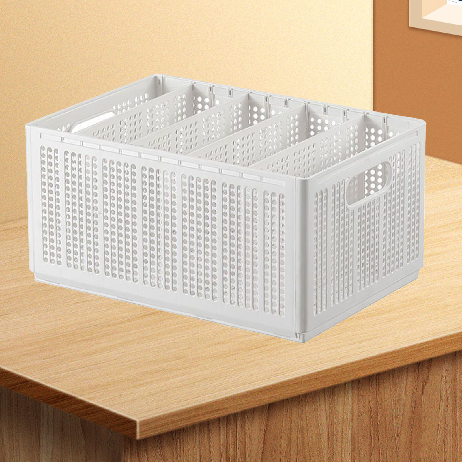 Modulare Hosenaufbewahrungsbox, Reinweiß [unterteilte Kleidertruhe] [groß, 5 Fächer]