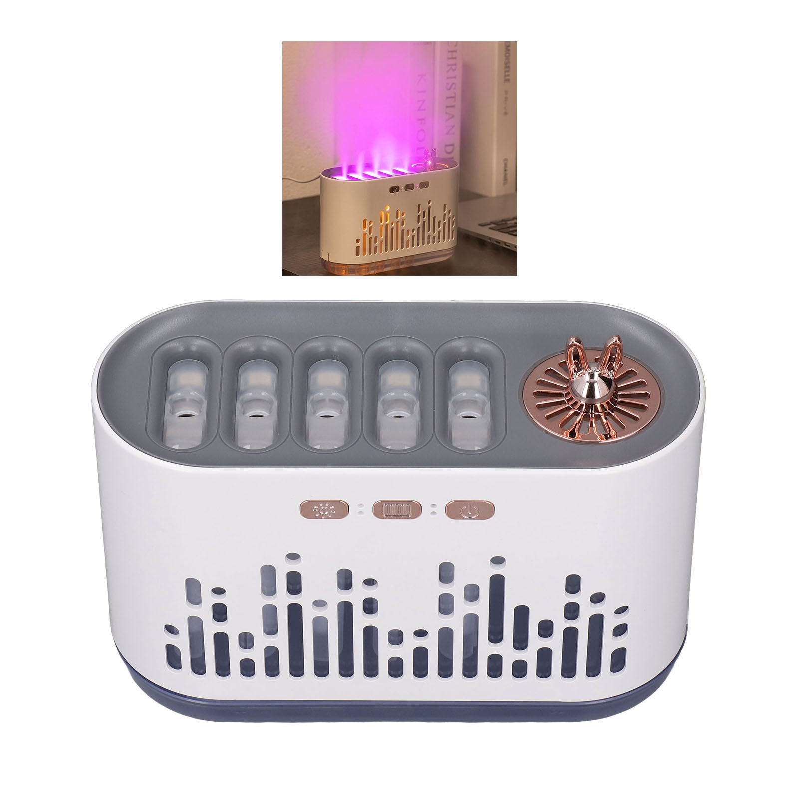 Aroma-diffusor Mit Luftbefeuchter, 700 Ml Fassungsvermögen, Rgb-led-beleuchtung (7 Farben), Automatischer Abschaltung, Extrem Leise (30 Db), Abs-gehäuse, Usb-anschluss