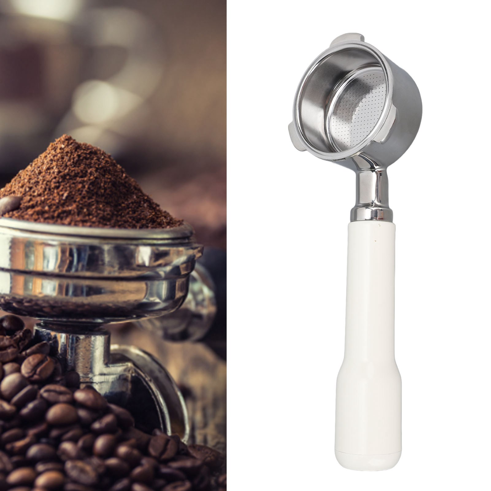 Bodenloser 51-mm-edelstahl-siebträger Mit 3 Befestigungspunkten Für Donlim/petrus-kaffeemaschinen – Verbesserte Extraktion Und Optimale Sicht
