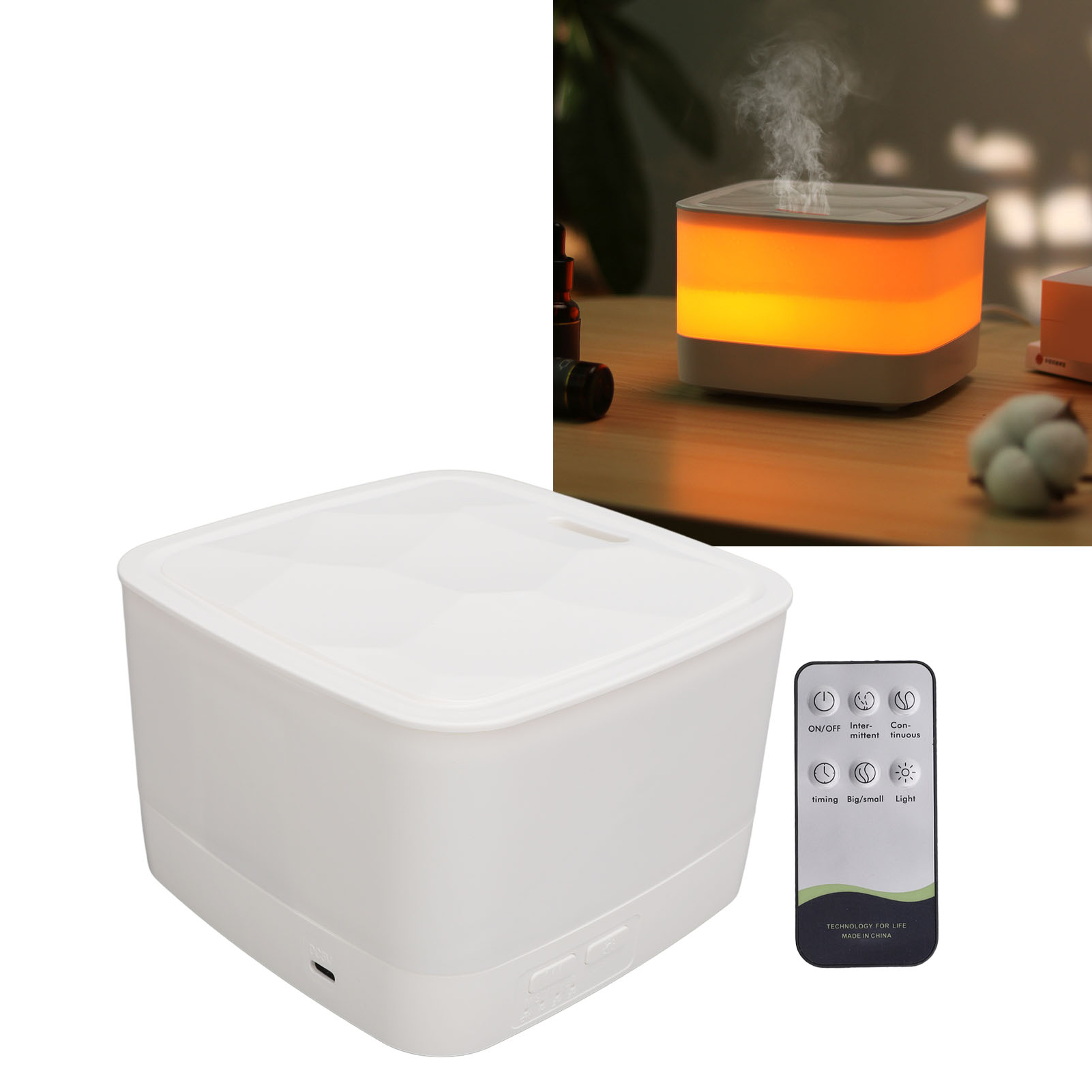 Aromatischer Luftbefeuchter Mit Ätherischem Öldiffusor, 800-ml-modell, 7-farbige Led, Mit Timer Und Automatischer Abschaltung, Für Büro Und Zuhause.