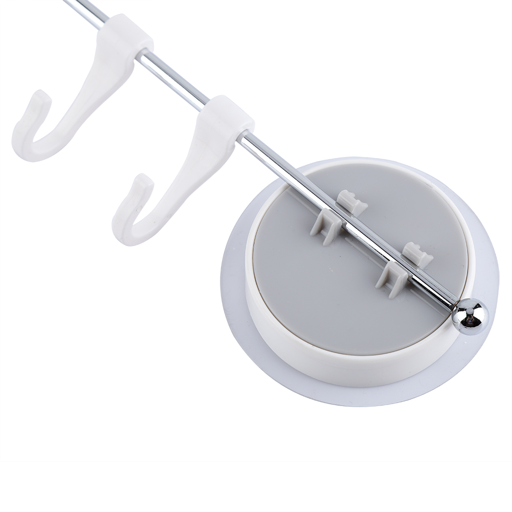 Handtuchhakenleiste Mit Robustem Vakuumsauger Für Küche Und Bad, Edelstahl Und Abs, 41,5 Cm Lang, 6 Haken, Wiederverwendbar Und Waschbar