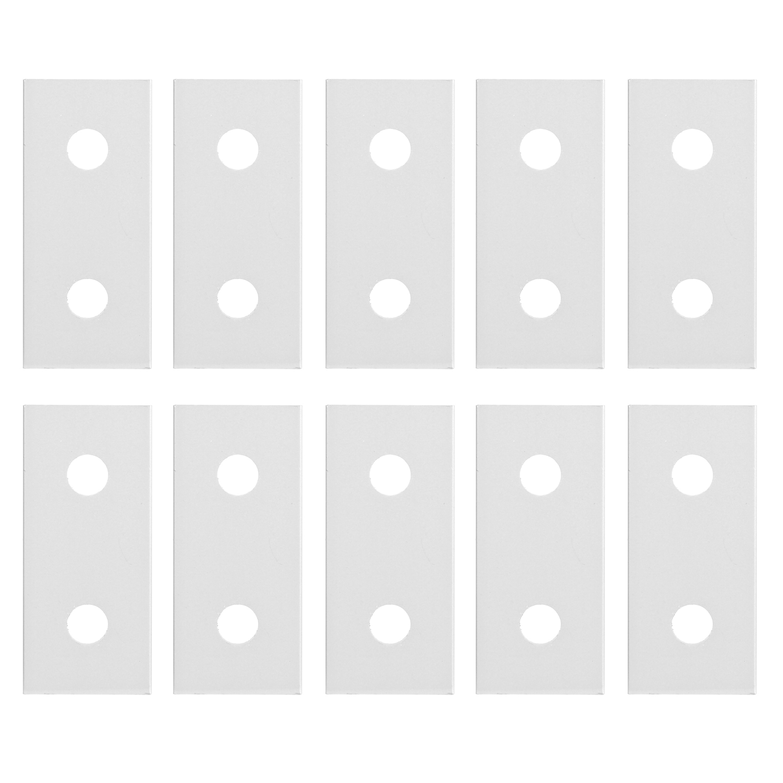10 Stück Aluminium-flachverbindungsplatte, Vertikales Verbindungsverstärkungswerkzeug, 2-loch-konstruktion, 2020