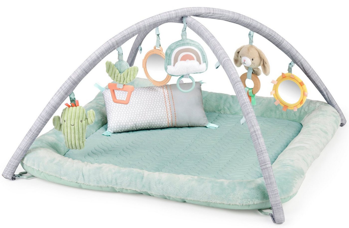 Ingenuity Calm Spring Extra Soft Baby Play Mat With 6 Detachable Sensory Toys Bild 3